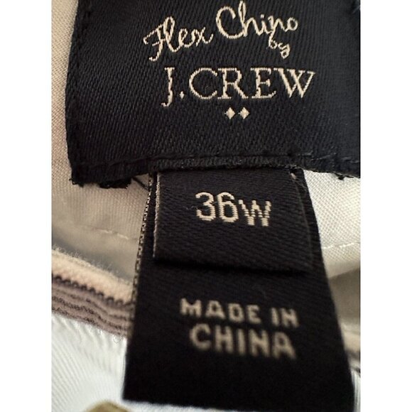 J‎ Crew Flex Chino Men’s 36” Seersucker Light Blue White Stripe - Picture 3 of 5